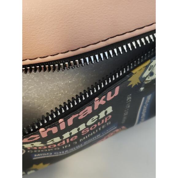 Naruto Shippuden Ichiraku Ramen Mini Backpack Black Pink Faux Leather Bioworld - Picture 9 of 13